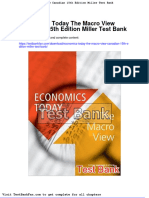 Economics Today The Macro View Canadian 15th Edition Miller Test Bank