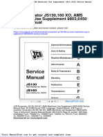 JCB Excavator Js130160 Xo Ams Machines Use Supplement 98036450 Sevice Manual