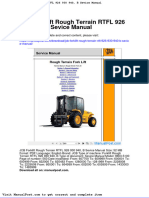 JCB Forklift Rough Terrain RTFL 926 930 940 B Sevice Manual