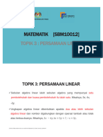 Topik 3 Persamaan Linear