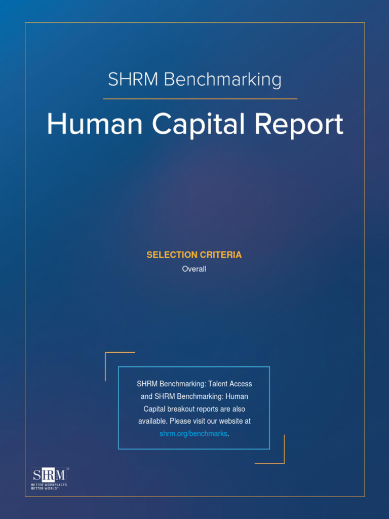 SHRM - Benchmark - Human Capital Report-TOTAL | PDF | Cost Of Living ...