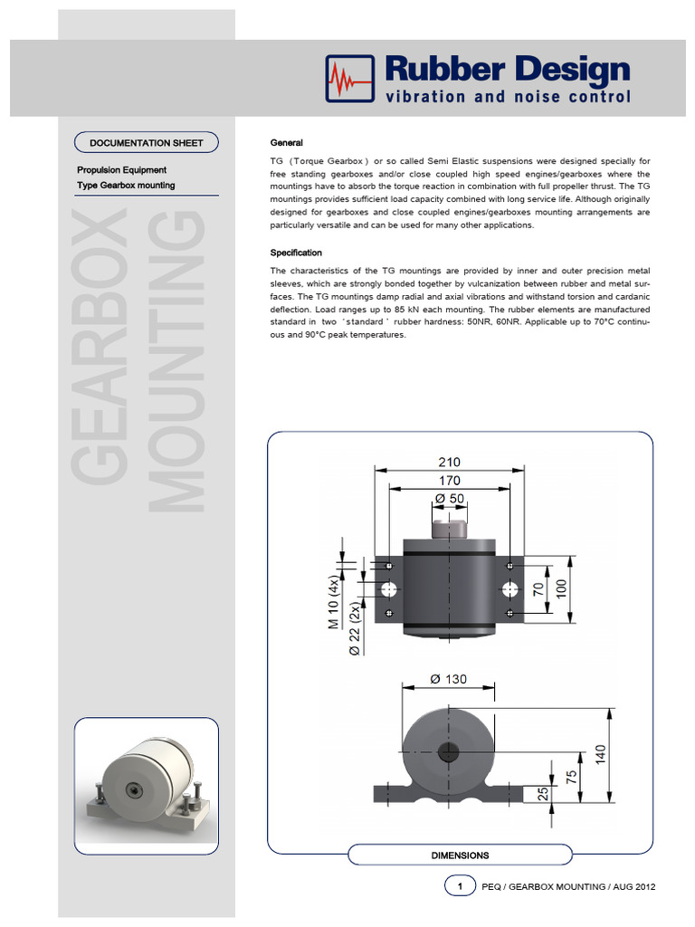 Gearbox Mountings | PDF | Mechanical Engineering | Manufactured Goods