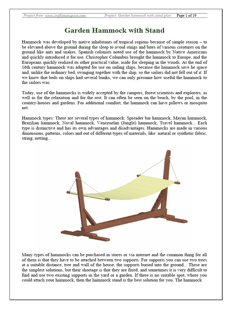Garden Hammock With Stand | PDF, image size:768x1024