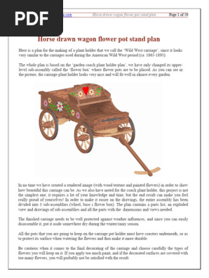 Horse Drawn Wagon Flower Pot Stand Plan