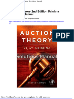 Auction Theory 2nd Edition Krishna Solutions Manual