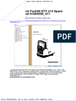 Jungheinrich Forklift Etv 214 Spare Parts Manual 91064550 411