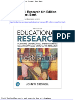 Educational Research 6th Edition Creswell Test Bank