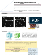 (1ES) C2 A2 - Les Caractéristiques de La Strucuture Cristalline Cubique