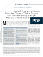 Reliability, Standard Error, and Minimum Detectable Change of Clinical Pressure Pain Threshold Testing in People With and Without Acute Neck Pain