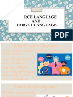 Source and Target Language