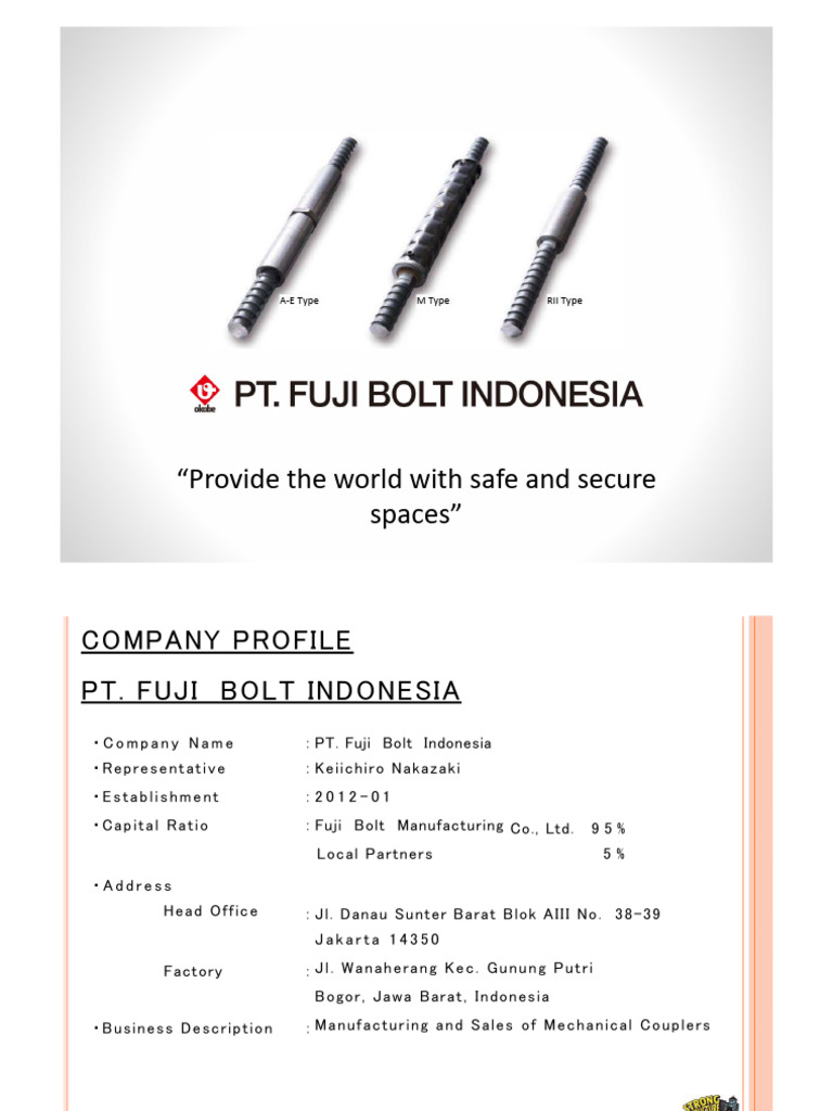 231206_Presentasi Coupler Fuji Bolt Indonesia PDF Metalworking