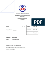 Nan Hua Primary School 2022 End-Of-Year Examination Primary 4 English Language Paper 1