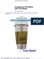 Effective Management 7th Edition Chuck Williams Test Bank