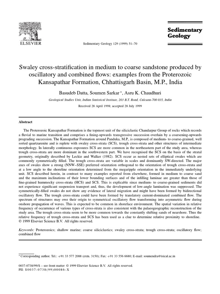 Swaley Cross-Stratification in Sandstone | PDF | Sedimentary Rock | Geology
