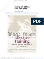 Effective Training 5th Edition Nick Blanchard Test Bank