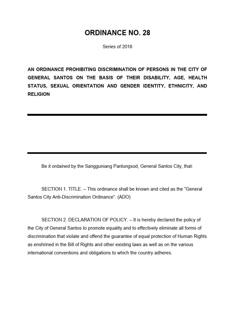 Ordinance No. 28 | PDF