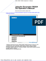 Kobelco Hydraulic Excavator Sk024 Sk027 Sk032 Operators Manual