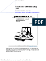 JCB Vibromax Roller Vmt850 752 Sevice Manual