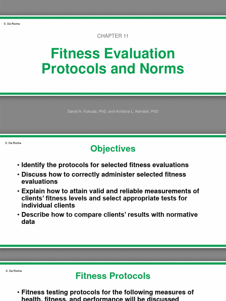 Fitness Evaluation Protocols Explained | PDF