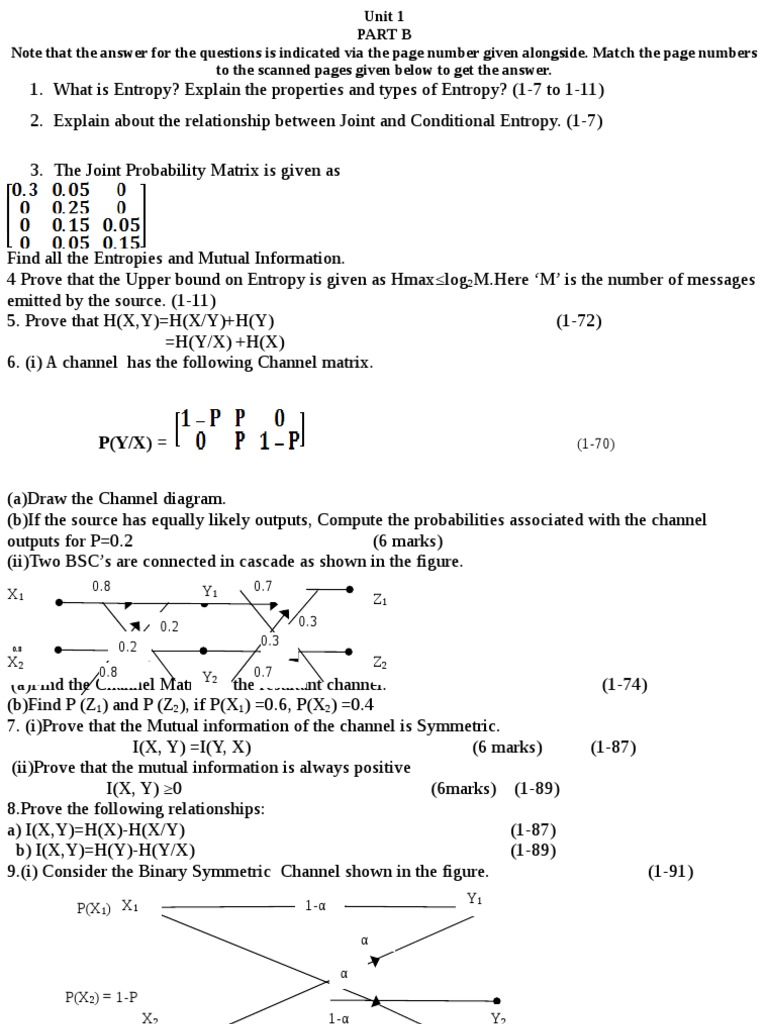 Entropy and Mutual Information Concepts | PDF