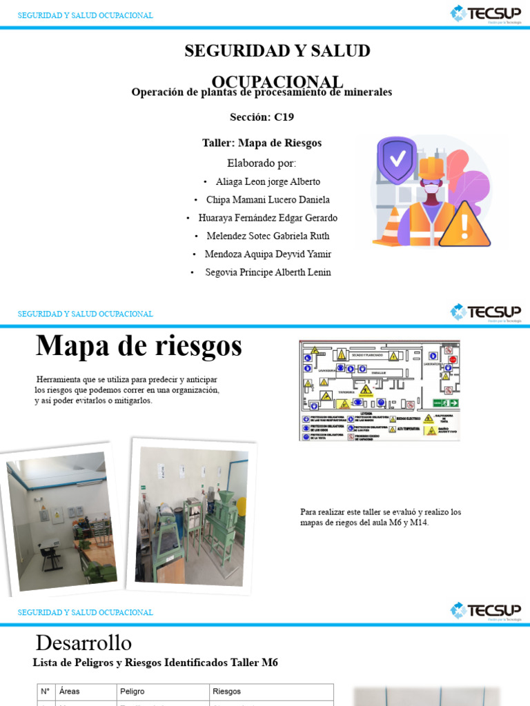 Taller 7 - Mapa de Riesgos | PDF | Seguridad y salud ocupacional