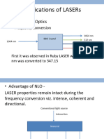 Applications of Lasers: - Non - Linear Optics