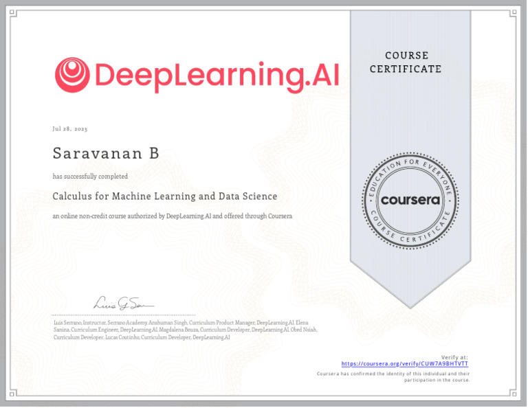 Calculus For Machine Learning and Data Science | PDF