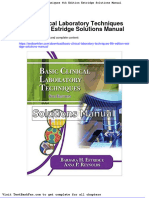 Basic Clinical Laboratory Techniques 6th Edition Estridge Solutions Manual