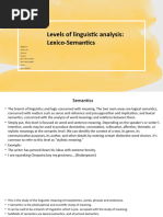 Lexico-Semantics by Group 3