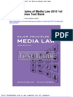 Major Principles of Media Law 2015 1st Edition Belmas Test Bank