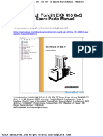 Jungheinrich Forklift Ekx 410 Gs 101 600 ZT Spare Parts Manual Fn426547