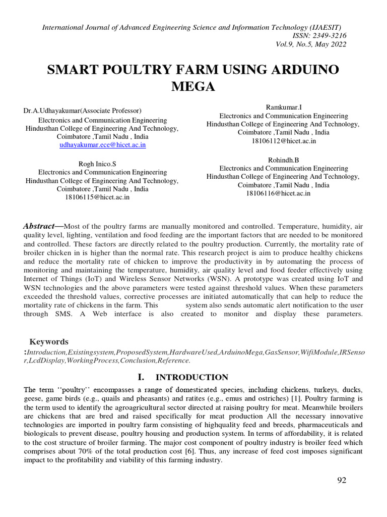 13.Smart Poultry Farm Using Arduino Mega | PDF | Internet Of Things ...