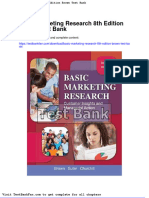 Basic Marketing Research 8th Edition Brown Test Bank