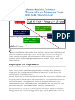 Cara Menentukan Nilai Optimum