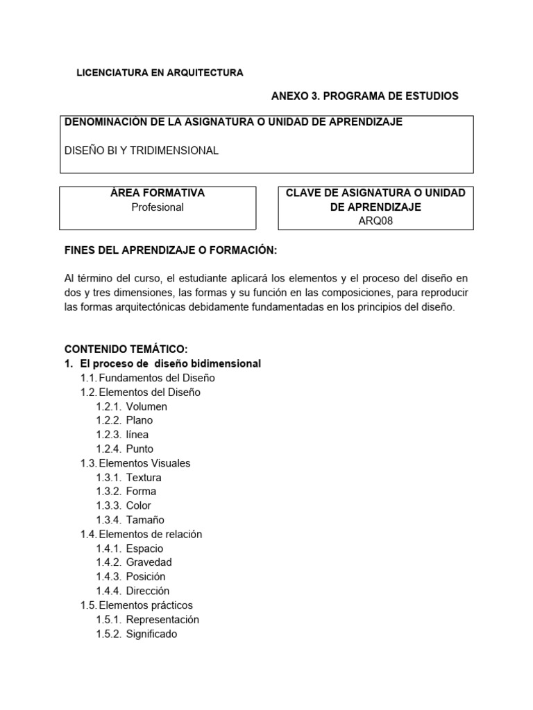 4 Diseo Bi y Tridimensional | PDF | Evaluación | Diseño