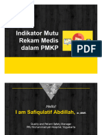 Indikator Mutu Rekam Medis