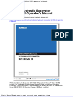 Kobelco Hydraulic Excavator Sk150lc III Operators Manual