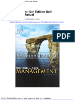 Management 13th Edition Daft Solutions Manual