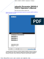 Kobelco Hydraulic Excavator Sk025 2 Sk030 2 Sk035 2 Operators Manual