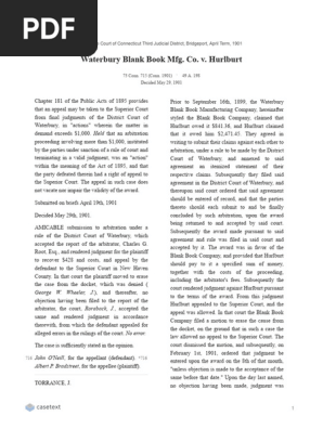 Waterbury Blank Book Mfg. Co. v. Hurlburt