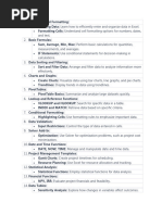 Excel Course Outline