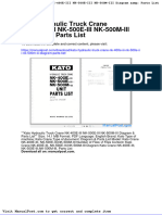 Kato Hydraulic Truck Crane NK 400e III NK 500e III NK 500m III Diagram Parts List