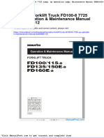 Komatsu Forklift Truck Fd100!8!7725 Up Operation Maintenance Manual Ten00560 12