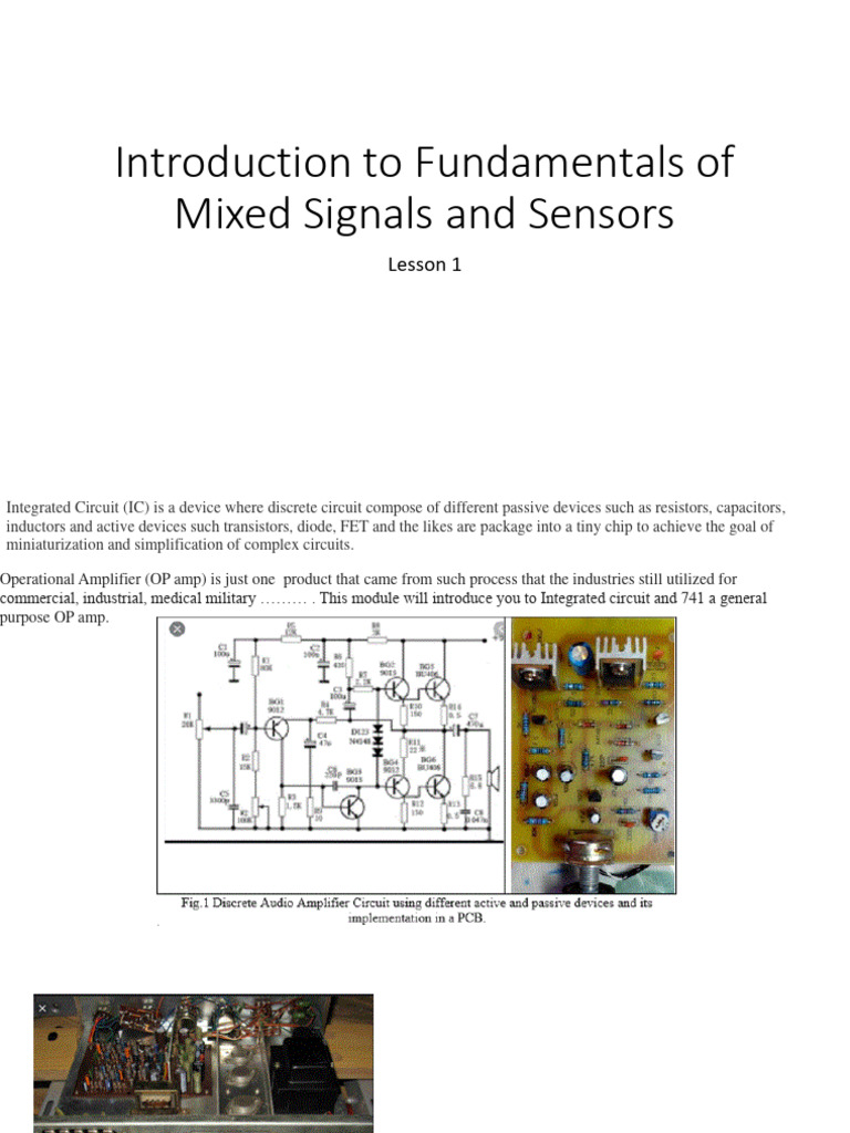 Fundamentals of Mixed Signals & Sensors | PDF | Integrated Circuit ...