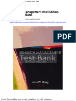 Behavior Management 2nd Edition Maag Test Bank