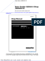 Komatsu Motor Grader Gd535 5 Shop Manual Sen06606 03