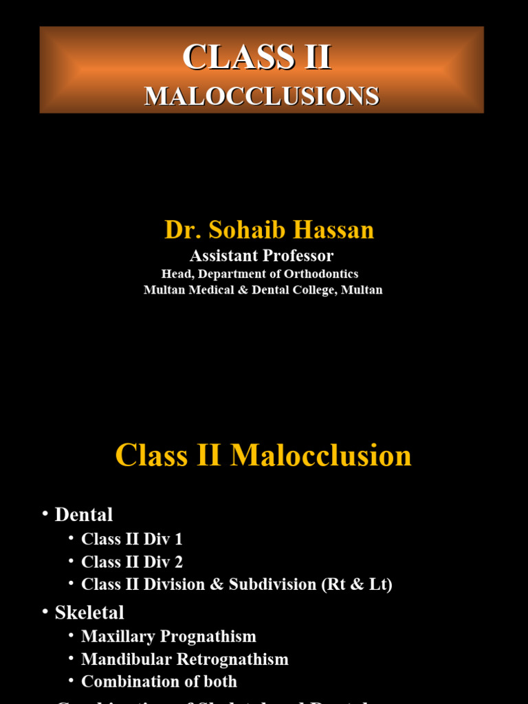 Class II Malocclusion | PDF | Human Head And Neck | Face