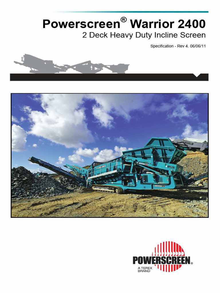PDF Powerscreen Warrior 2400 2 Deck Tech Spec Rev4 06-06-2011 Warrior ...