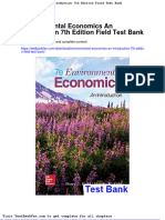 Environmental Economics An Introduction 7th Edition Field Test Bank