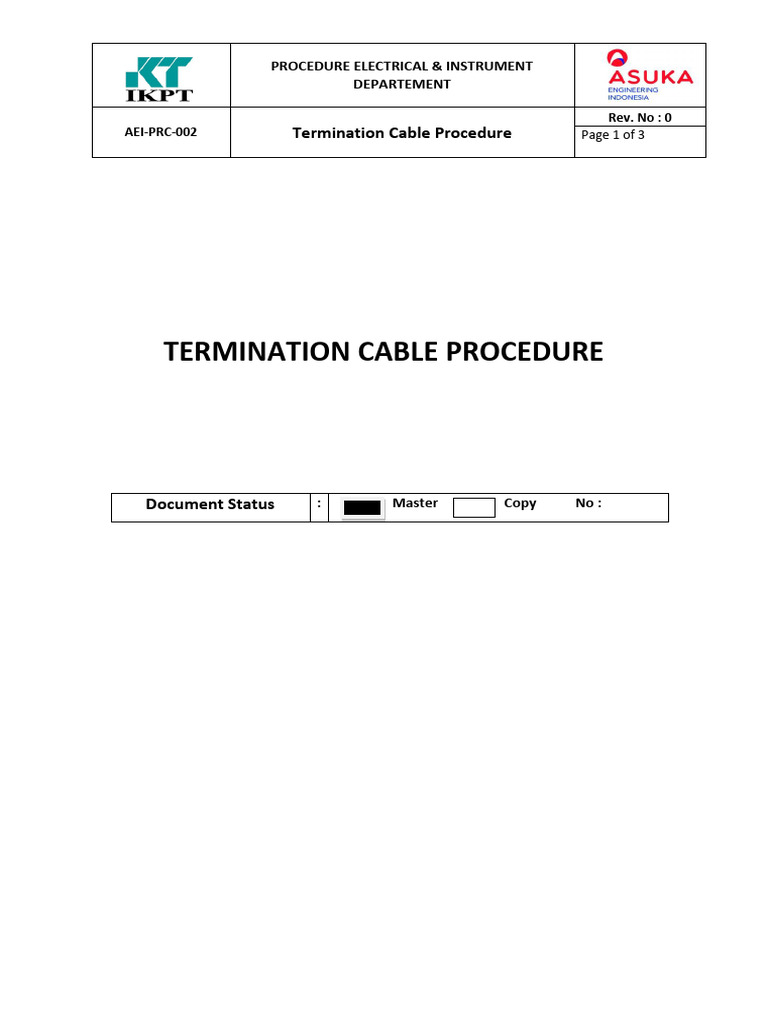 Termination Cable Procedure Eng PDF